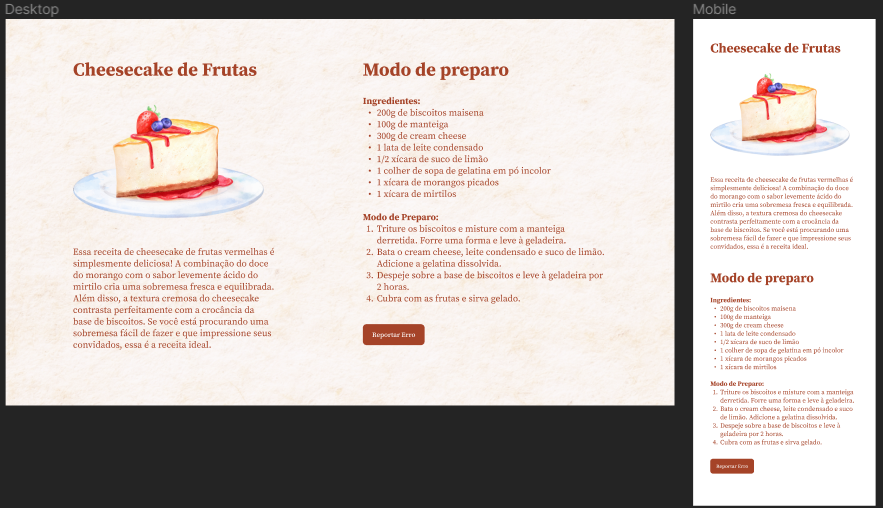 Projeto Cheesecake