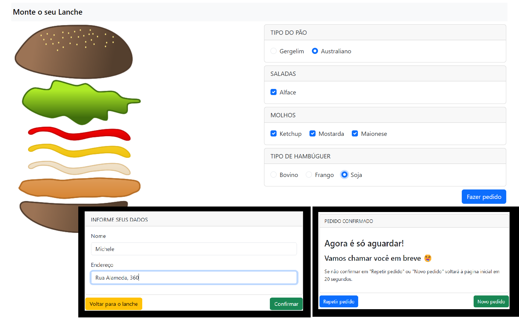 Projeto Montando o lanche